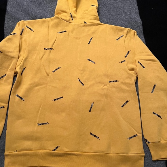 DUMBGOOD x THE SHINING Repeat Logo Yellow Pullover Hoodie Kubrick Collection - Picture 6 of 13